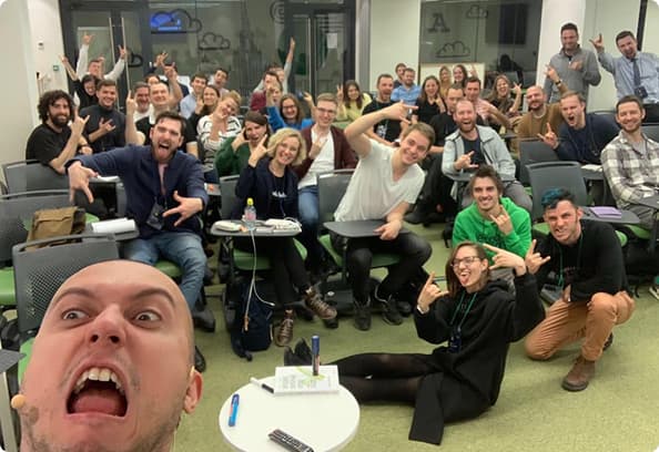 Ваня Замесин с аудиторией