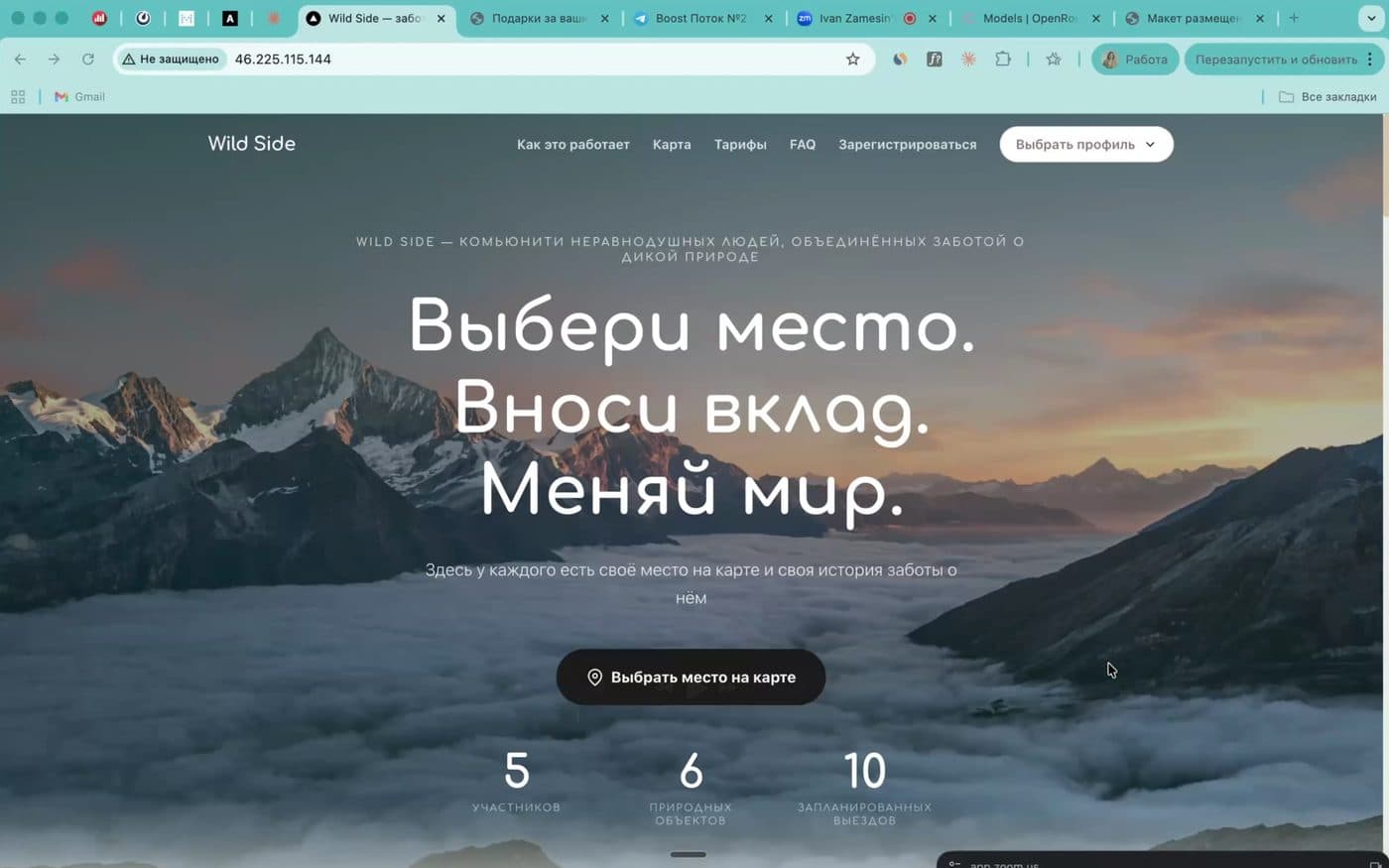Подписной сервис с интерактивной картой — проект Марина