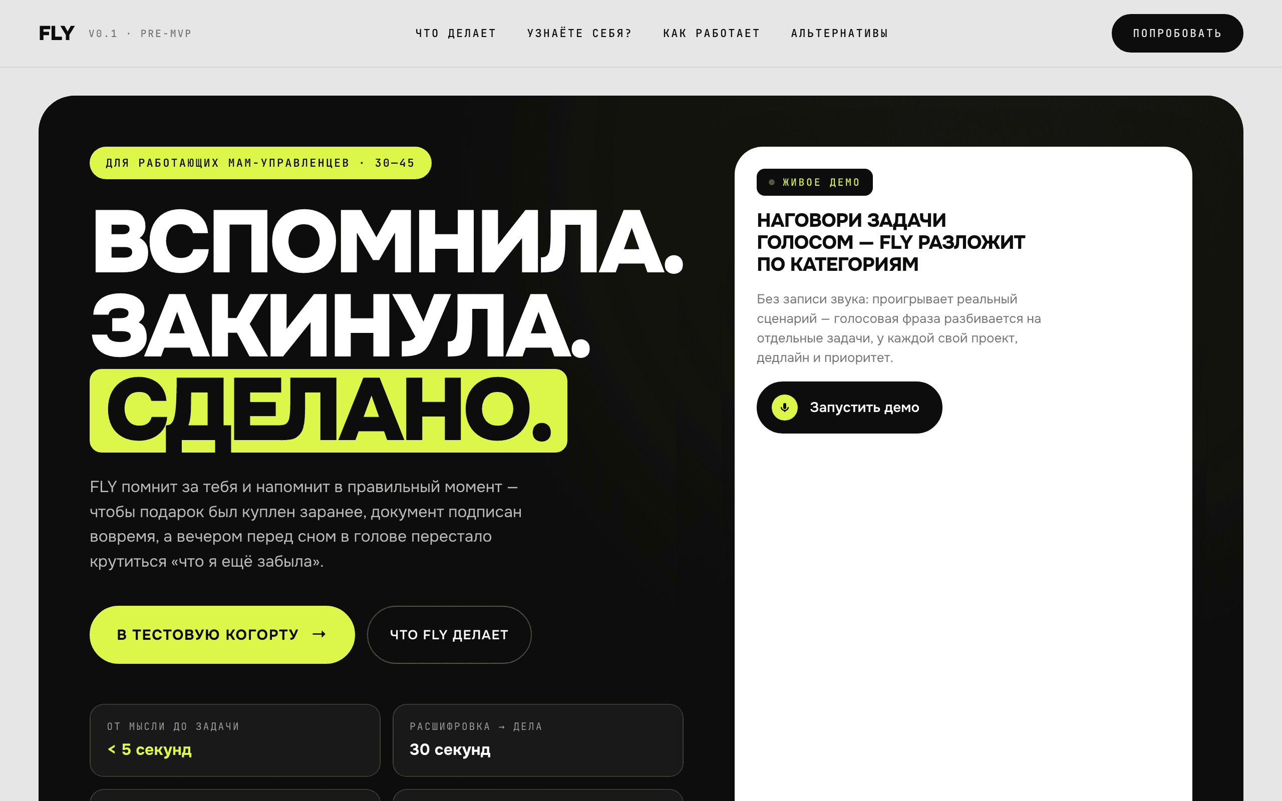 FLY — внешняя память для работающей мамы — проект Юлия Канева